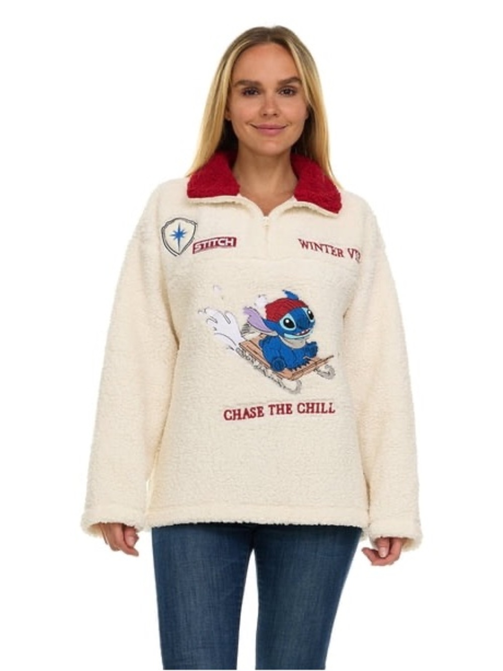 Women’s Stitch Sherpa Pullover (with zipper) Size L